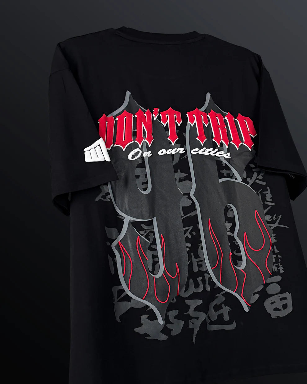 Don't Trip Men Black Oversized T-shirt