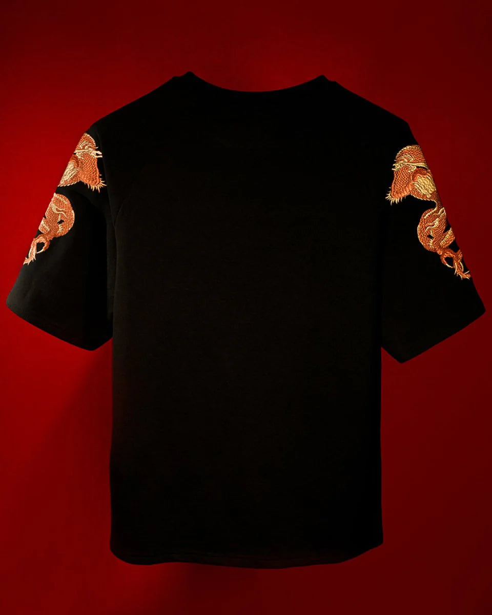 Dragon Embroidered Oversized Tshirt