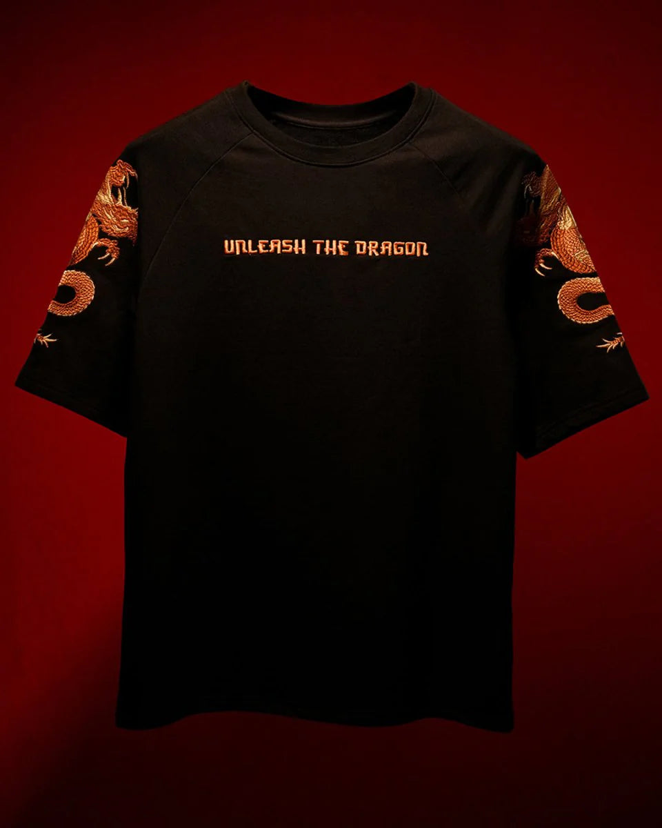 Dragon Embroidered Oversized Tshirt