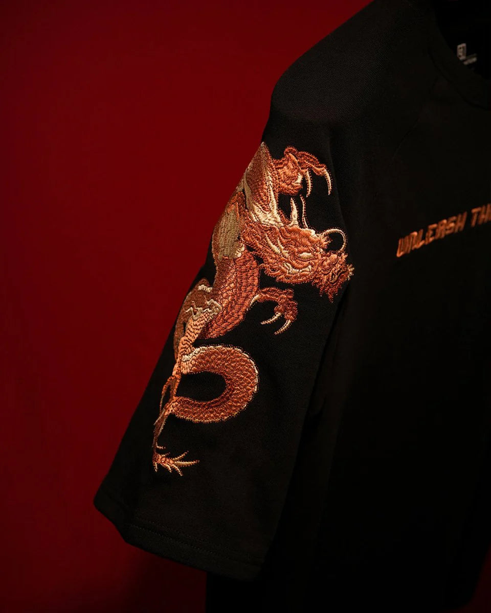 Dragon Embroidered Oversized Tshirt
