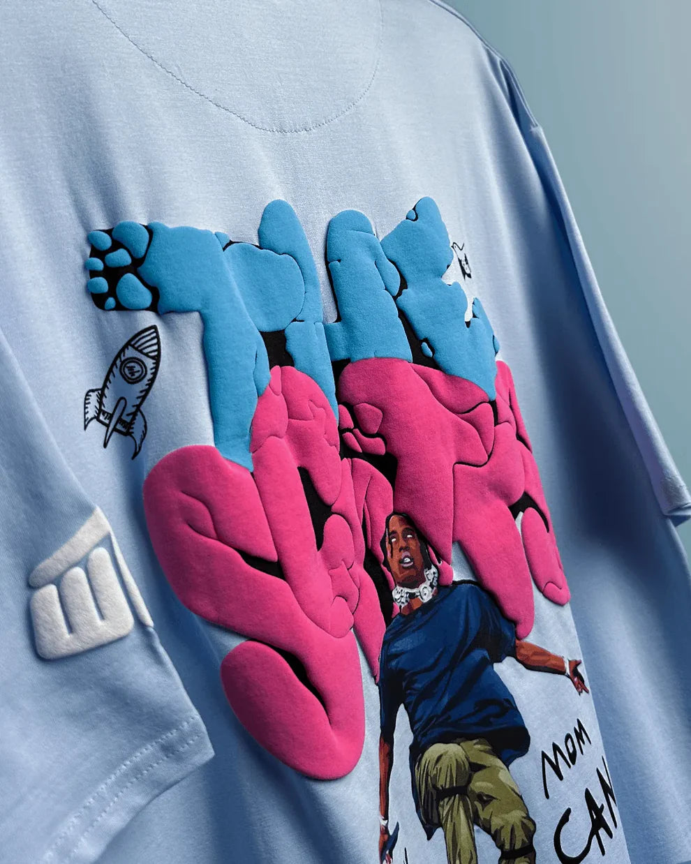 Travis Scott Oversized T-shirt Sky Blue