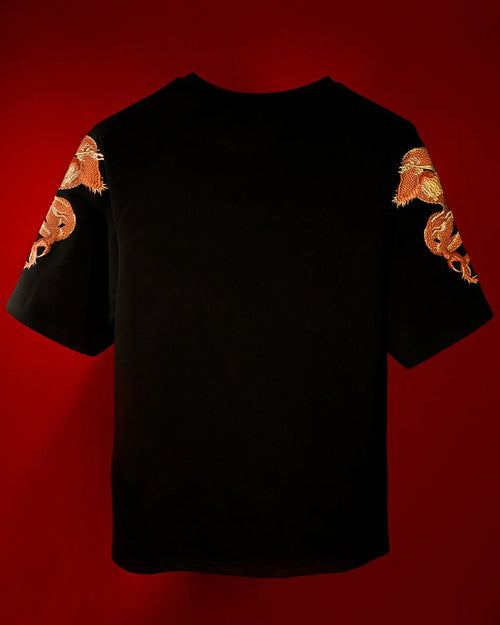 Dragon Embroidered Oversized Tshirt