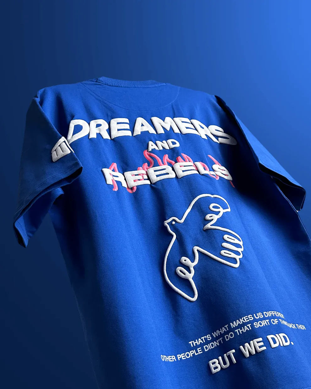 Dreamers & Rebels Blue Heavyweight Oversized T-shirt